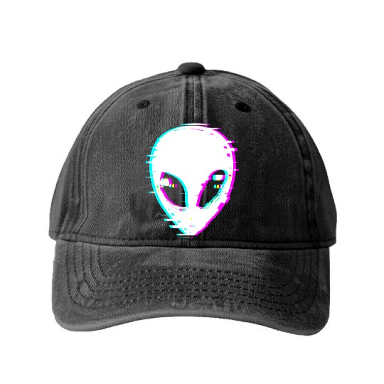Aliens Gift Ufo Space Saucer Mars Geek Scifi Solar Washed Denim Baseball Caps