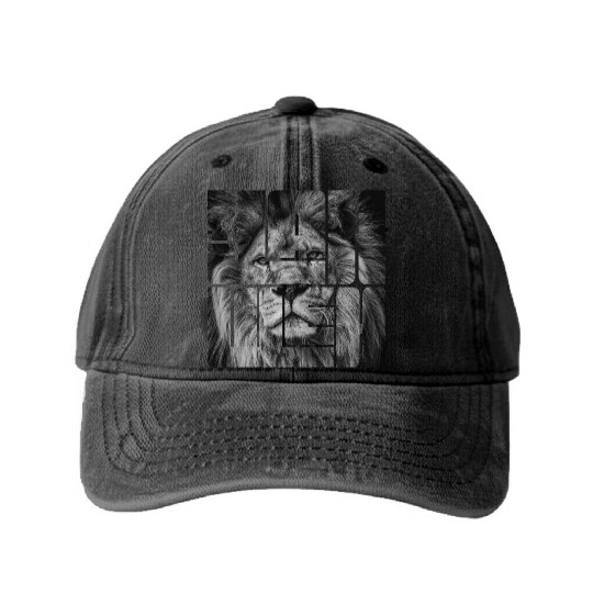 Yahweh (YHWH) Lion Washed Denim Baseball Caps