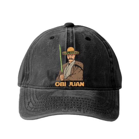 Obi juan funny cinco de mayo mexican movie nerd lo Washed Denim Baseball Caps
