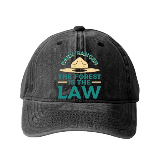 Park Ranger Law Gift Washed Denim Baseball Caps