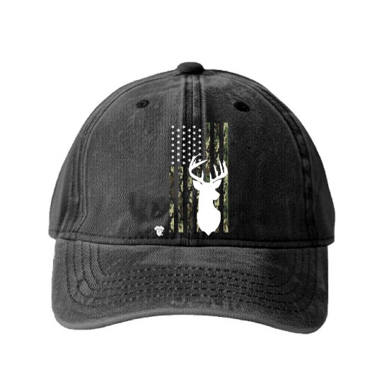 Hunting Hunters Deer Camouflage Washed Denim Baseball Caps