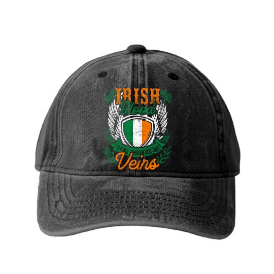 Ireland Origin Washed Denim Baseball Caps