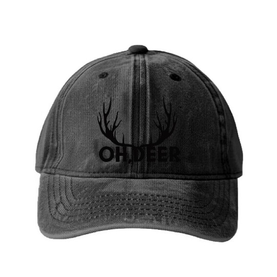 Deer Hunting Washed Denim Baseball Caps"OH Deer"