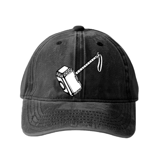 Hammer Thor myth fable god greek gift Washed Denim Baseball Caps