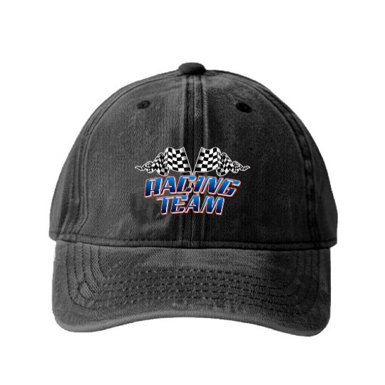 Racing team Washed Denim Baseball Caps