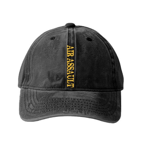 Distressed US Army Air Assault Washed Denim Baseball Caps