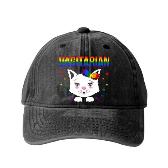 vagitarian venom Washed Denim Baseball Caps
