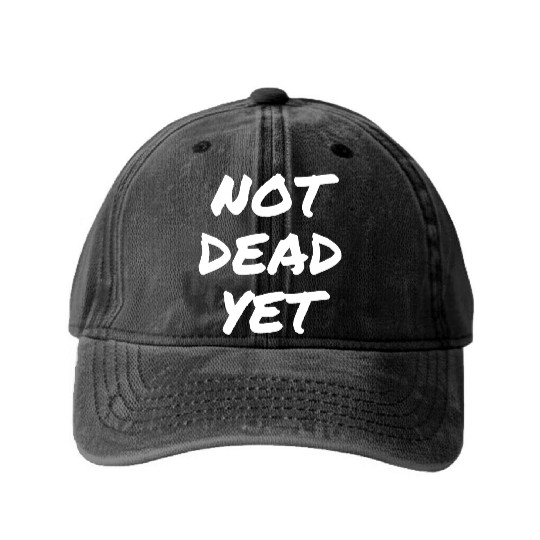 NOT DEAD YET Washed Denim Baseball Caps