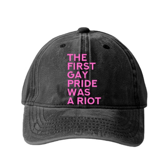 The first gay pride was a riot - Gay Pride LGBT Washed Denim Baseball Caps