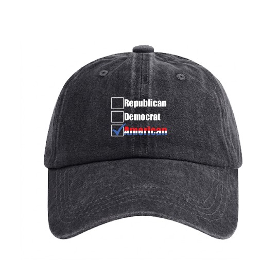 Republican Democrat American Patriotic Anti Washed Denim Baseball Caps