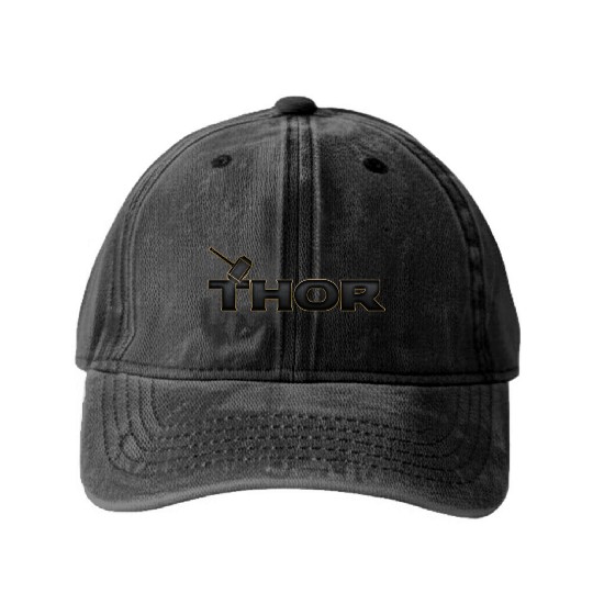 Thor Washed Denim Baseball Caps