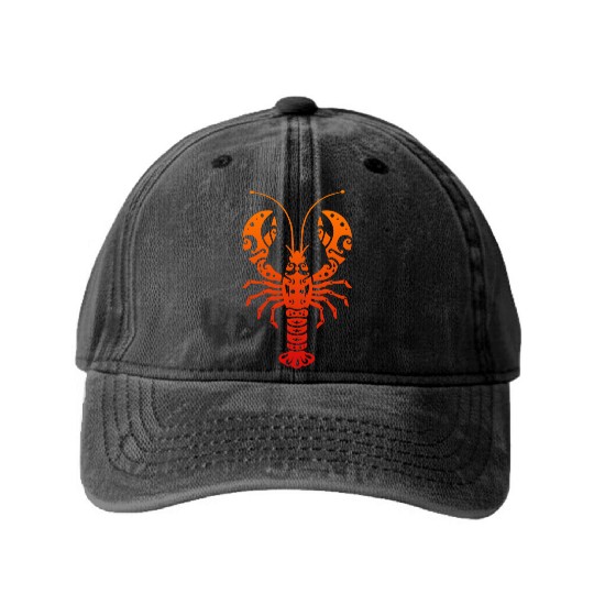 Maori Lobster Polynesian T Tattoo Gift Idea Washed Denim Baseball Caps