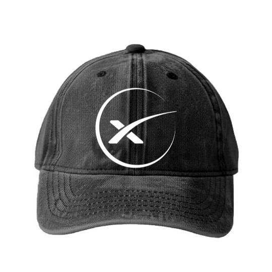 space x spacex elon musk Washed Denim Baseball Caps