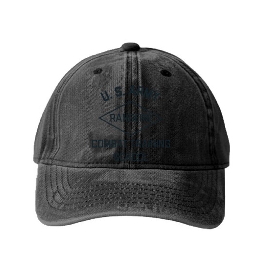 Us Army Ranger Combat Training School Ww2 Vintage Washed Denim Baseball Caps
