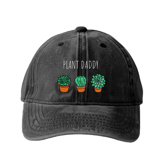 Plant Daddy Gardener Washed Denim Baseball Caps