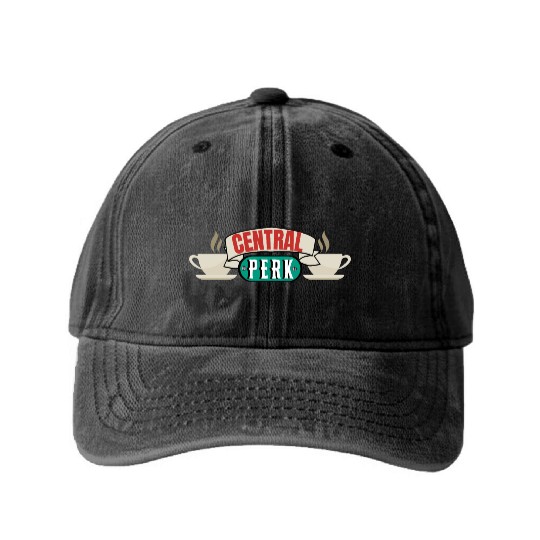 Coffee lovers for friends TV show Washed Denim Baseball Caps