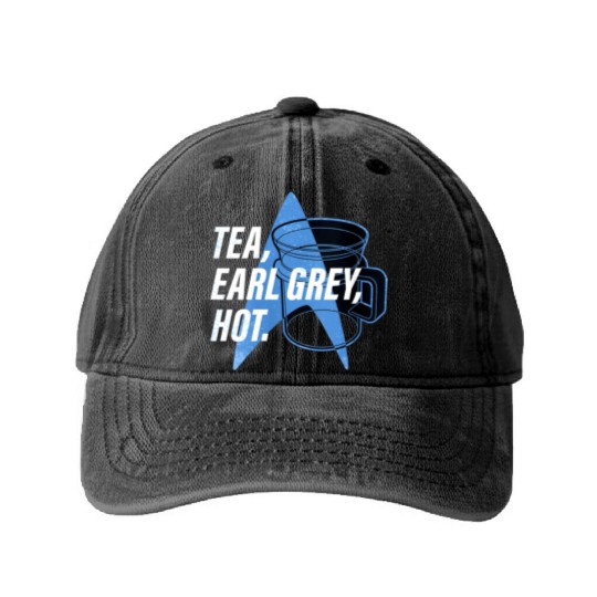 Next Generation Tea Earl Grey Graphic Washed Denim Baseball Caps