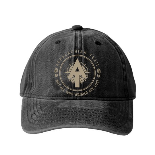 Appalachian Trail Logo Hiking Wander in the US Washed Denim Baseball Caps