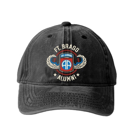Ft Bragg Alumni Us Army 82Nd Airborne Division Par Washed Denim Baseball Caps