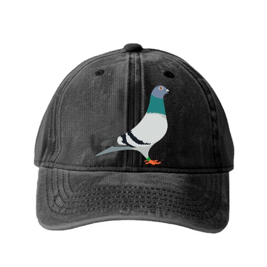 Race pigeon Washed Denim Baseball Caps