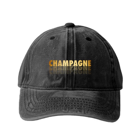 Champagne Washed Denim Baseball Caps