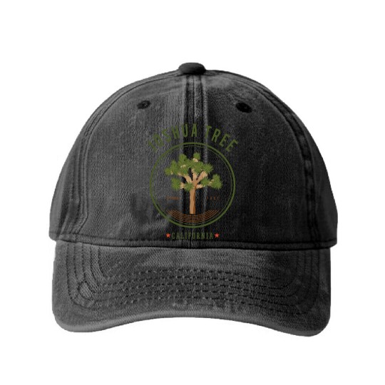Joshua Tree National Park Washed Denim Baseball Caps California Trees