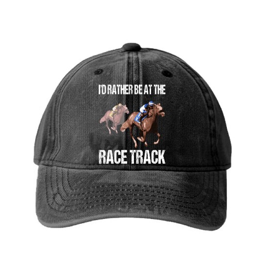 Horse Racing Drinking Derby Barrel Racing Washed Denim Baseball Caps