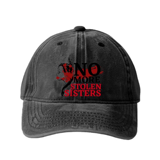 No MS Sisters/MMIW Girl Native American Washed Denim Baseball Caps