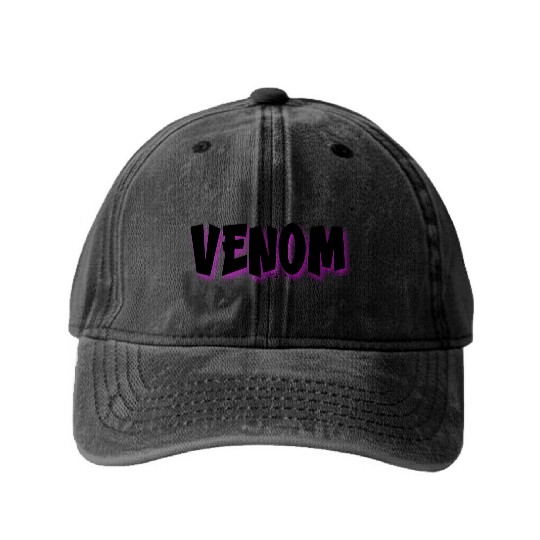 Venom | Neon Hot Pink Shadow Washed Denim Baseball Caps