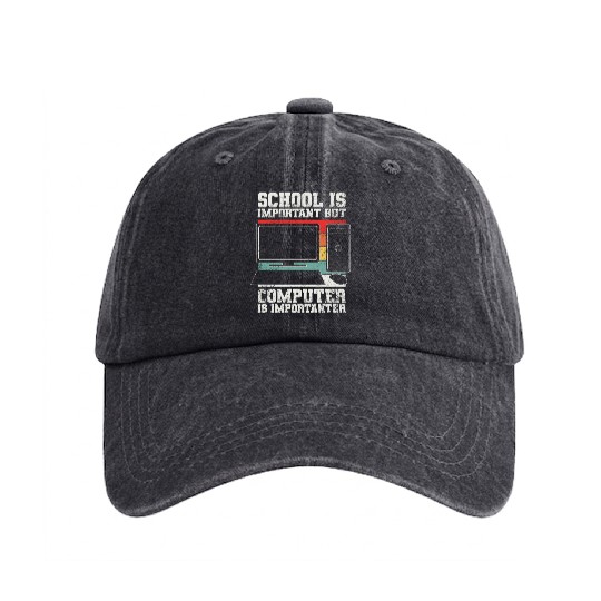 Computer Programmer Computer Science Washed Denim Baseball Caps