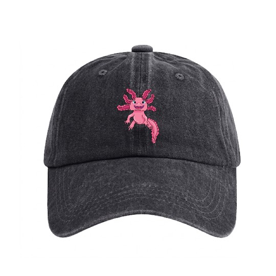 Axolotl Washed Denim Baseball Caps