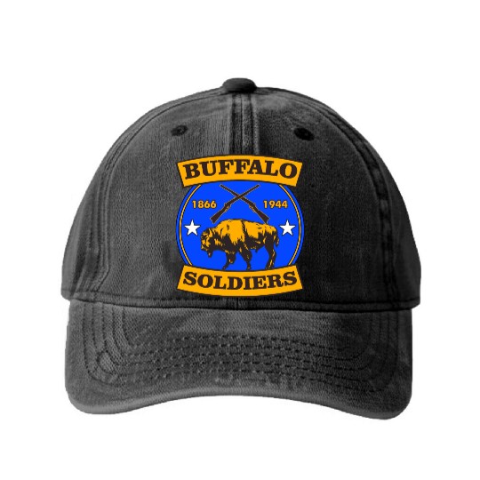 BUFFALO SOLDIERS Washed Denim Baseball Caps
