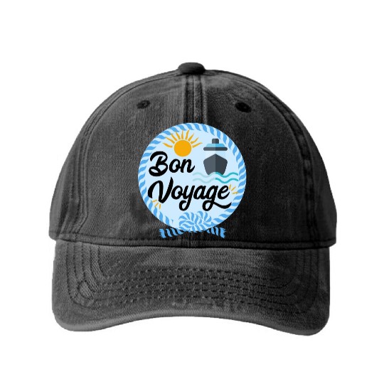 Bon Voyage Washed Denim Baseball Caps