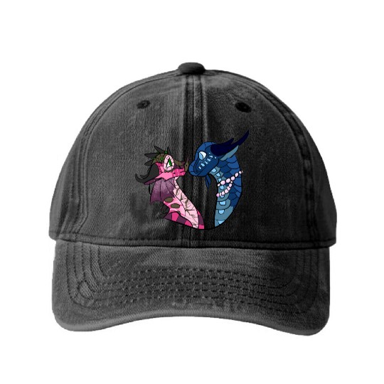 Wings Of Fire Washed Denim Baseball Caps