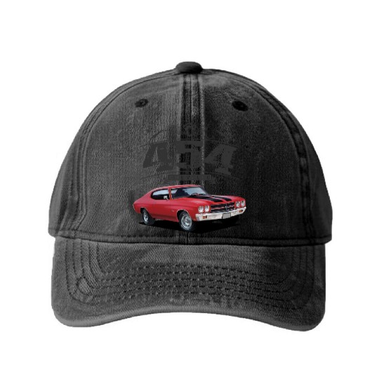 Heavy 454 Chevelle Washed Denim Baseball Caps