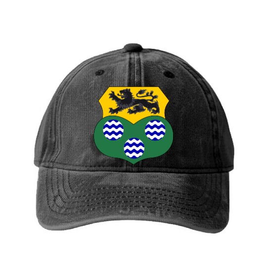 Coat of Arms of County Leitrim, Ireland Washed Denim Baseball Caps