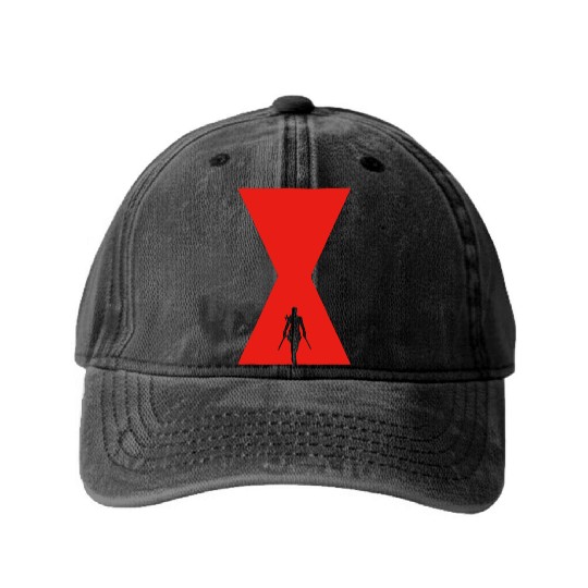 The Black Widow Washed Denim Baseball Caps