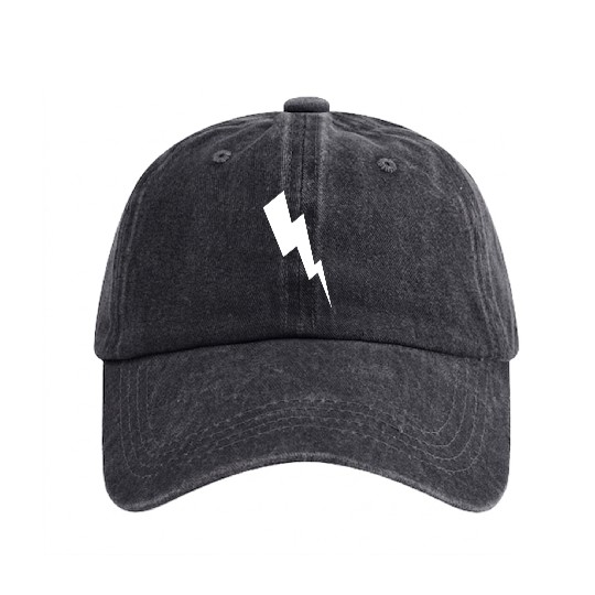 zeus lightening bolt Washed Denim Baseball Caps