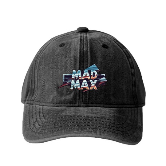 mad max logo Washed Denim Baseball Caps
