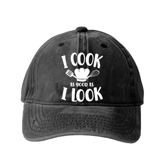Cooking Cook Kitchen Chef I Cook Washed Denim Baseball Caps