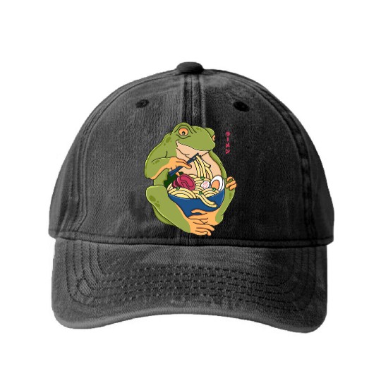 Toad Japanese Ramen Washed Denim Baseball Caps