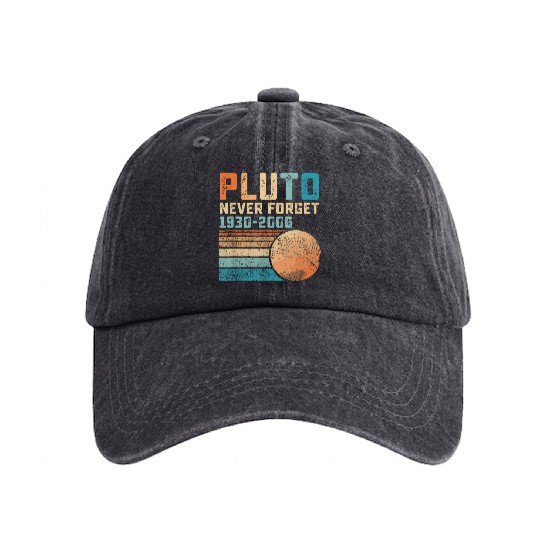 Pluto Never Forget Washed Denim Baseball Caps