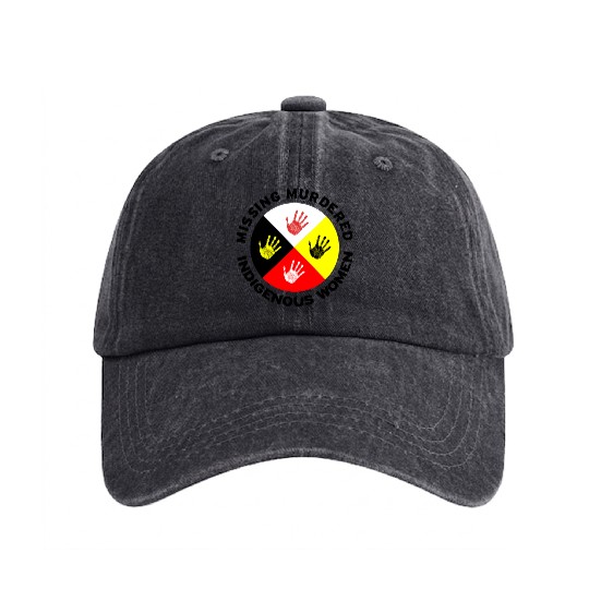 Missing Murdered Indigenous Women Washed Denim Baseball Caps