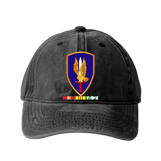 Army 1st Aviation Brigade Vietnam w SVC wo Txt Washed Denim Baseball Caps