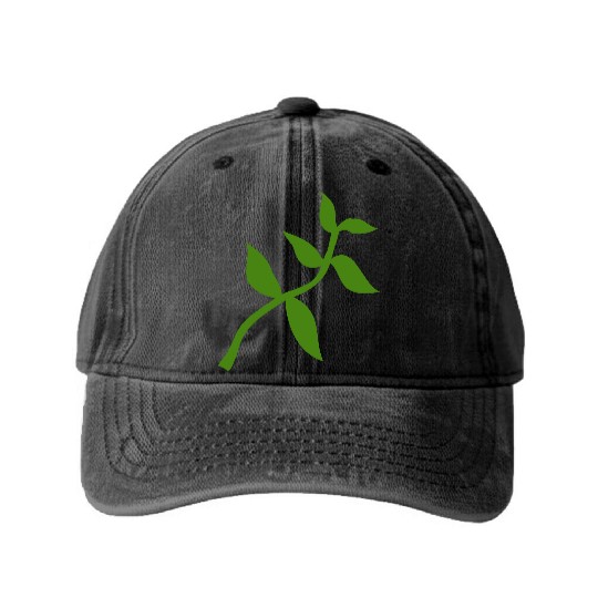 plant olive branch Washed Denim Baseball Caps