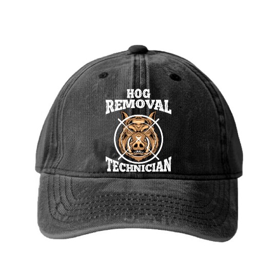 Boar wild boar hunting Wild boar hunter Washed Denim Baseball Caps