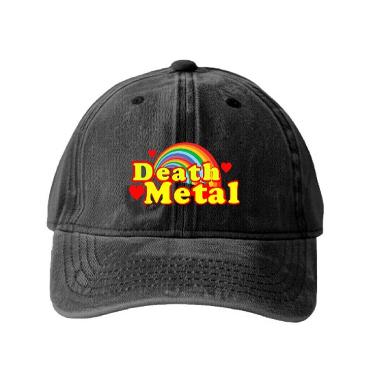 Death Metal Heavy metal Washed Denim Baseball Caps