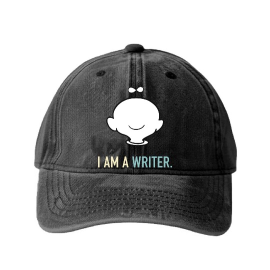 I am a writer Washed Denim Baseball Caps