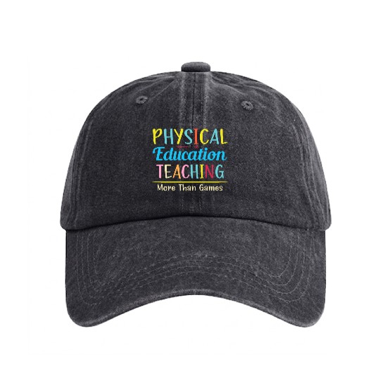 Physical Education Phys Ed Teacher Washed Denim Baseball Caps