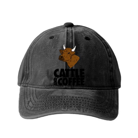 Cattle And Coffee Washed Denim Baseball Caps